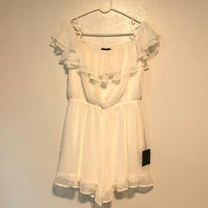 NWT - White Off the Shoulder Romper